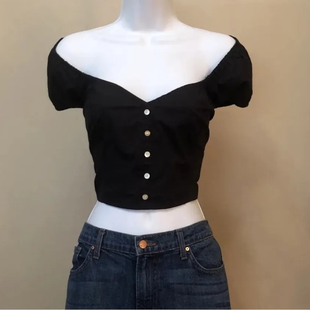 Women’s Derek Heart Black Crop Top Size L